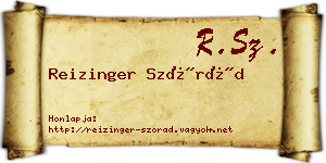 Reizinger Szórád névjegykártya